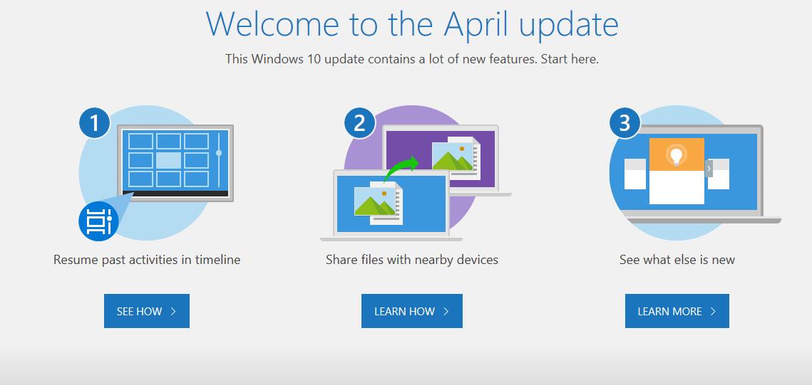 مايكروسوفت تقرر اطلاق اسم (April update) على تحديث الويندوز 10 القادم