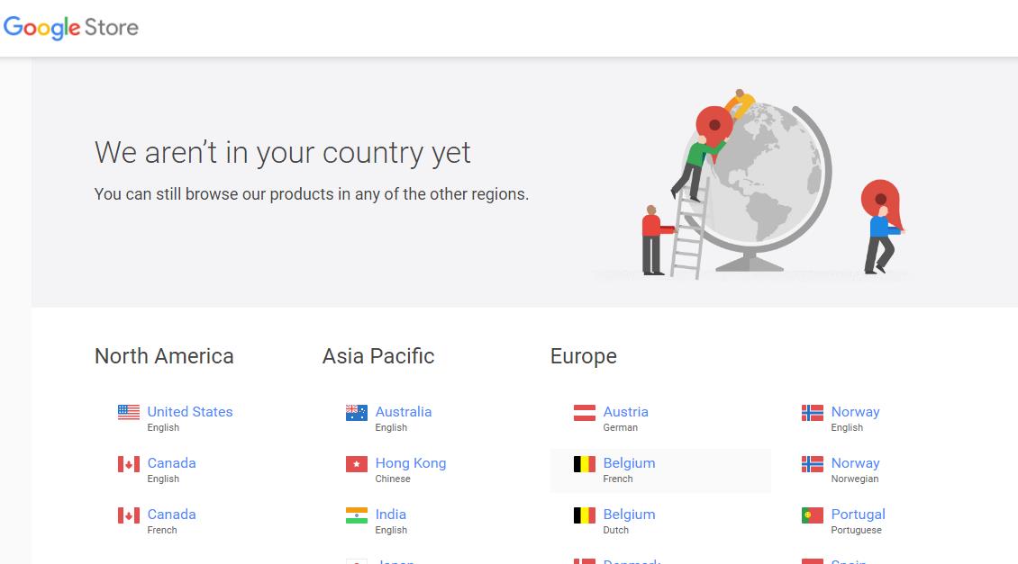 جوجل تتيح الدخول الى متجرها من اي مكان في العالم ، لكن الشحن لايزال مقيد لبعض الدول 4