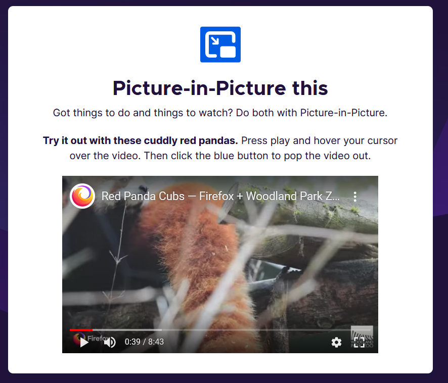 متصفح فايرفوكس يجلب اخيراً ميزة Picture-in-Picture 1 متصفح فايرفوكس يجلب اخيراً ميزة Picture-in-Picture