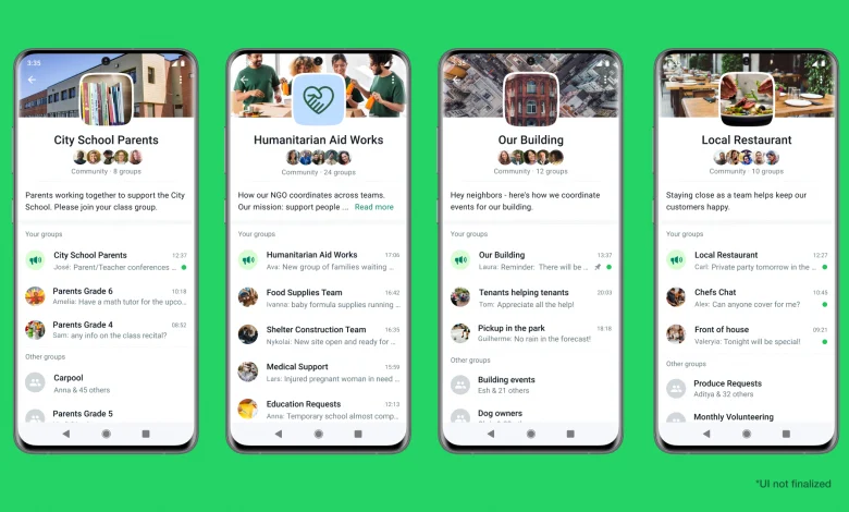 مجتمعات WhatsApp تبدأ في الظهور للإصدار التجريبي