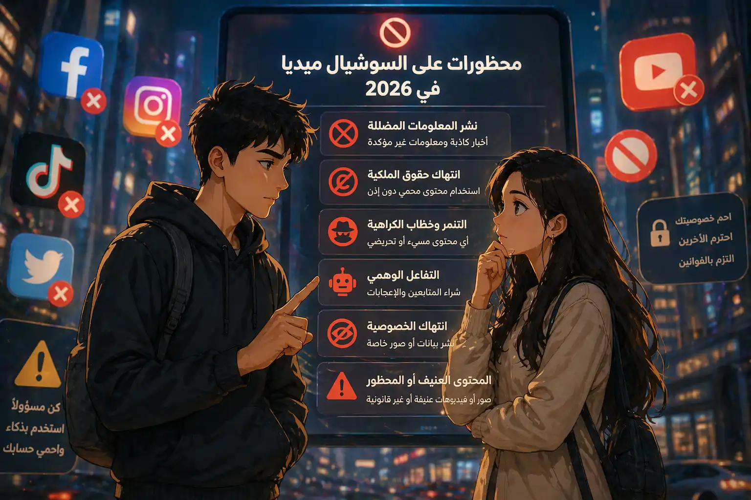 محظورات على السوشيال ميديا في 2026
