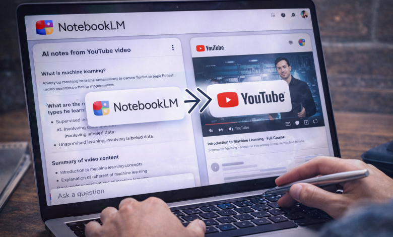 مراجعة تجربة ربط NotebookLM بـ YouTube