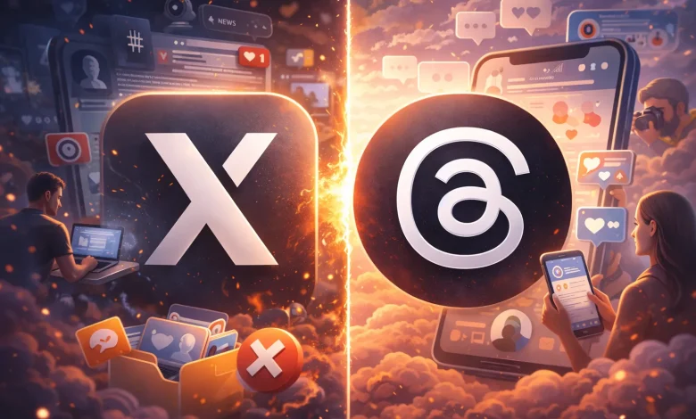 مقارنة إكس وثريدز