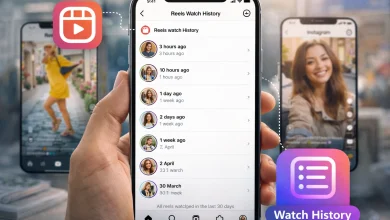 ميزة سجل المشاهدة لمقاطع Reels في انستجرام