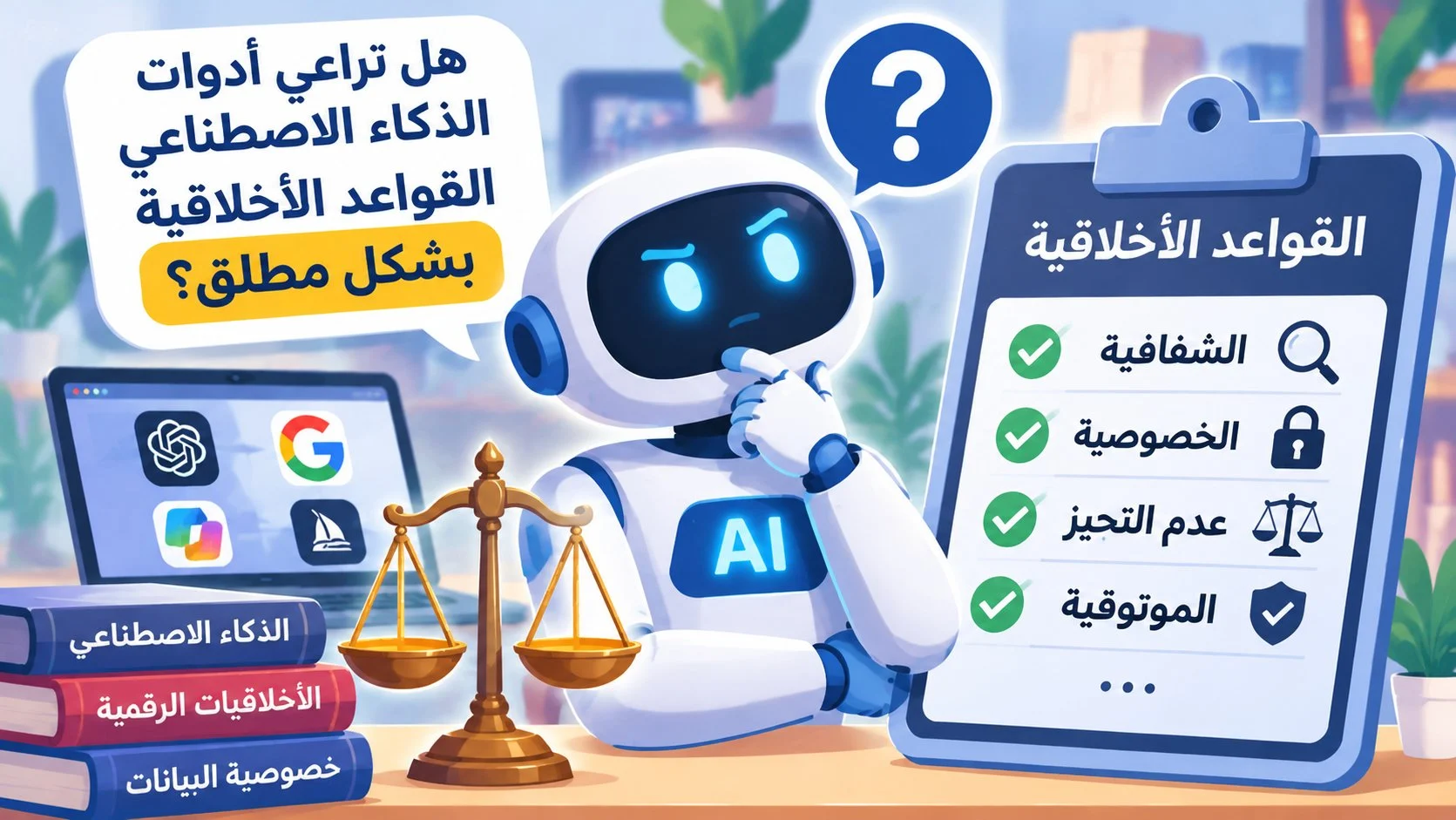 هل تراعي ادوات الذكاء الاصطناعي القواعد الاخلاقيه بشكل مطلق؟