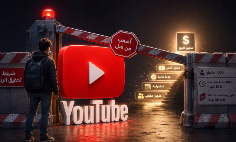 يوتيوب يضاعف شروط تحقيق الربح في 2027